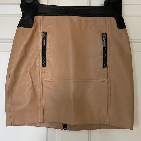 Stella and Jamie Galo Genuine Leather Mini Skirt - Size Small - Picture 5 of 8
